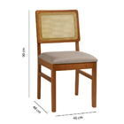 Kit 2 Cadeiras Florença Com Assento Estofado - Imbuia