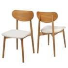 Kit 2 Cadeiras Gala Madeira Maçica - Alt 86 X L 44 Cm X P 46