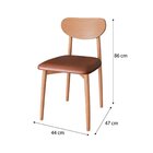 Kit 2 Cadeiras Gala Madeira Maçica - Alt 86 X L 44 Cm X P 46