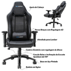 Kit 2 Cadeiras Gamer Executiva Escritório Aquilesx Pu Sintéti