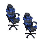 Kit 2 Cadeiras Gamer Stillus Ergonômica Com Apoio Para Os Pés
