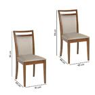 Kit 2 Cadeiras Geo Estofada D23 - Castanho/cinza