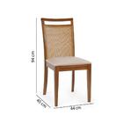 Kit 2 Cadeiras Geo Tela Estofada D23 Castanho E Cinza