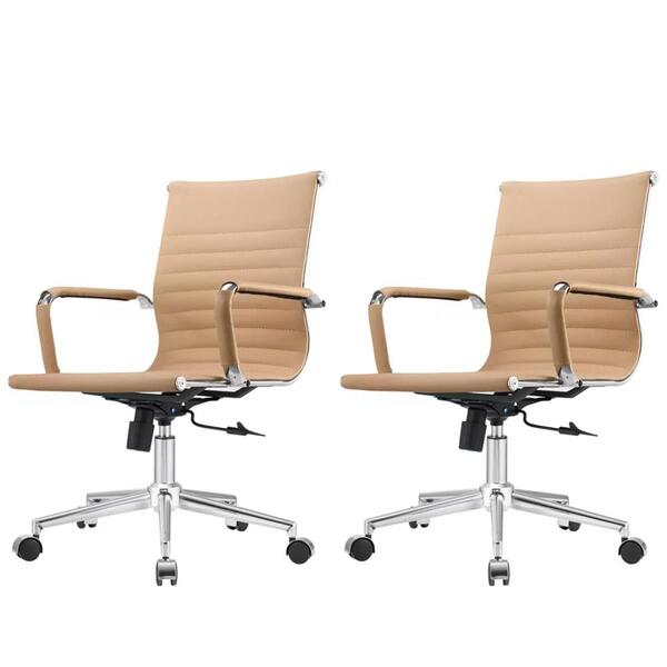 Kit 2 Cadeiras Giratória Baixa Office Manhattan Esteirinha Fr