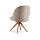 Kit 2 Cadeiras Giratória Lua Moderna Bege