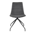 Kit 2 Cadeiras Giratória Tiana Rivatti Preta Base Em Aço