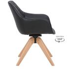 Kit 2 Cadeiras Giratórias Com Braço Cíntia Rivatti Em Poliure