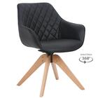 Kit 2 Cadeiras Giratórias Com Braço Cíntia Rivatti Em Poliure