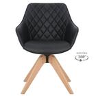 Kit 2 Cadeiras Giratórias Com Braço Cíntia Rivatti Em Poliure