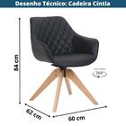 Kit 2 Cadeiras Giratórias Com Braço Cíntia Rivatti Em Poliure