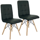 Kit 2 Cadeiras Gomos Eiffel Eames Fitz Dublin Estofada Base M