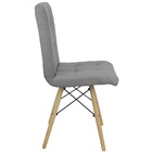 Kit 2 Cadeiras Gomos Eiffel Eames Fitz Dublin Estofada Base M