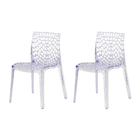 Kit 2 Cadeiras Gruvyer Transparente