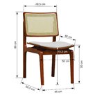 Kit 2 Cadeiras Gus Madeira Maciça Encosto Telinha Assento Ana