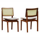 Kit 2 Cadeiras Gus Madeira Maciça Encosto Telinha Assento Ana