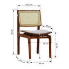 Kit 2 Cadeiras Gus Madeira Maciça Encosto Telinha Assento Ana