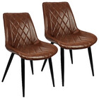 Kit 2 Cadeiras Haifa Livia Tábata Poltrona Estofada Pu Vintag