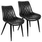 Kit 2 Cadeiras Haifa Livia Tábata Poltrona Estofada Pu Vintag