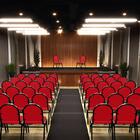 Kit 2 Cadeiras Hoteleiras Auditório Empilhável Linho Z33 Verm