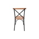 Kit 2 Cadeiras Industrial Aço Madeira Maciça Lais Preto/casta