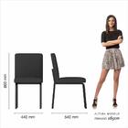 Kit 2 Cadeiras Industrial Pequim Preto/linho Grafite- Móveis