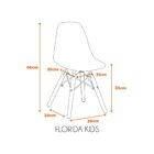 Kit 2 Cadeiras Infantil Eames Polipropileno Base Madeira Eiff