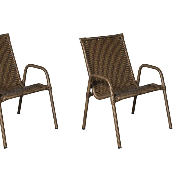 Kit 2 Cadeiras Ipanema Area Externa, Jardim Junco Bronze