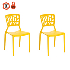 Kit 2 Cadeiras Ipiranga Empilhavel Amarelo