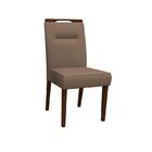 Kit 2 Cadeiras Italia Amendoa/camurça Marrom - New Ceval