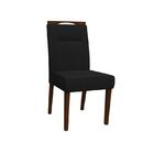 Kit 2 Cadeiras Italia Amendoa/veludo Preto - New Ceval