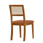 Kit 2 Cadeiras Jantar Luxo Palha Estofada Couro Pu Caramelo T