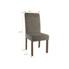 Kit 2 Cadeiras Julia Nogal/cinza