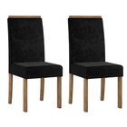 Kit 2 Cadeiras Julia Nogal/preto