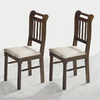 Kit 2 Cadeiras Kingston Com Assento Estofado - Acabamento Ver