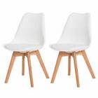 Kit 2 Cadeiras Leda Saarinen Wood Branco