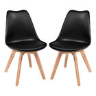 Kit 2 Cadeiras Leda Saarinen Wood Preta