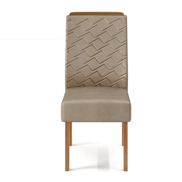 Kit 2 Cadeiras Lidia Dj Móveis Carvalho Nobre/veludo Kraft