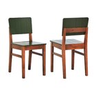 Kit 2 Cadeiras Linhas Estrutura Madeira Maciça Assento E Enco