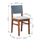 Kit 2 Cadeiras Linhas Estrutura Madeira Maciça Assento Estofa