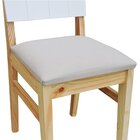 Kit 2 Cadeiras Linhas Estrutura Madeira Maciça Assento Estofa