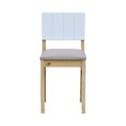 Kit 2 Cadeiras Linhas Estrutura Madeira Maciça Assento Estofa