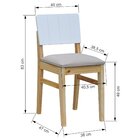 Kit 2 Cadeiras Linhas Estrutura Madeira Maciça Assento Estofa