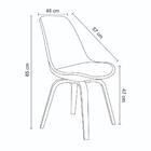 Kit 2 Cadeiras Lis Rivatti Poliuretano Marrom Base Madeira