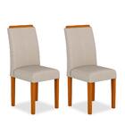 Kit 2 Cadeiras Londres Wood Mesa De Jantar Cina/beg - Móveis