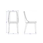 Kit 2 Cadeiras Loren Com Pés Em Madeira Maciça Natural/champa