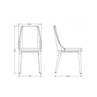 Kit 2 Cadeiras Loren Com Pés Em Madeira Maciça Natural/champa