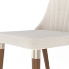 Kit 2 Cadeiras Loren Com Pés Em Madeira Maciça Natural/champa