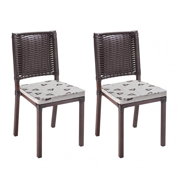 Kit 2 Cadeiras Lorenza Novabras Aço Corten/bege