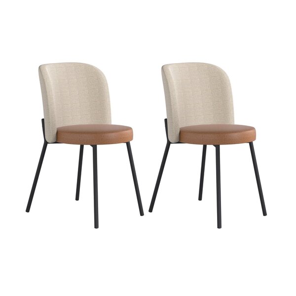 Kit 2 Cadeiras Love Cabecasa Madeiraoriginals Preto/whisky