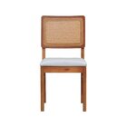 Kit 2 Cadeiras Lyon Assento Estofado Encosto Telinha - Amêndo